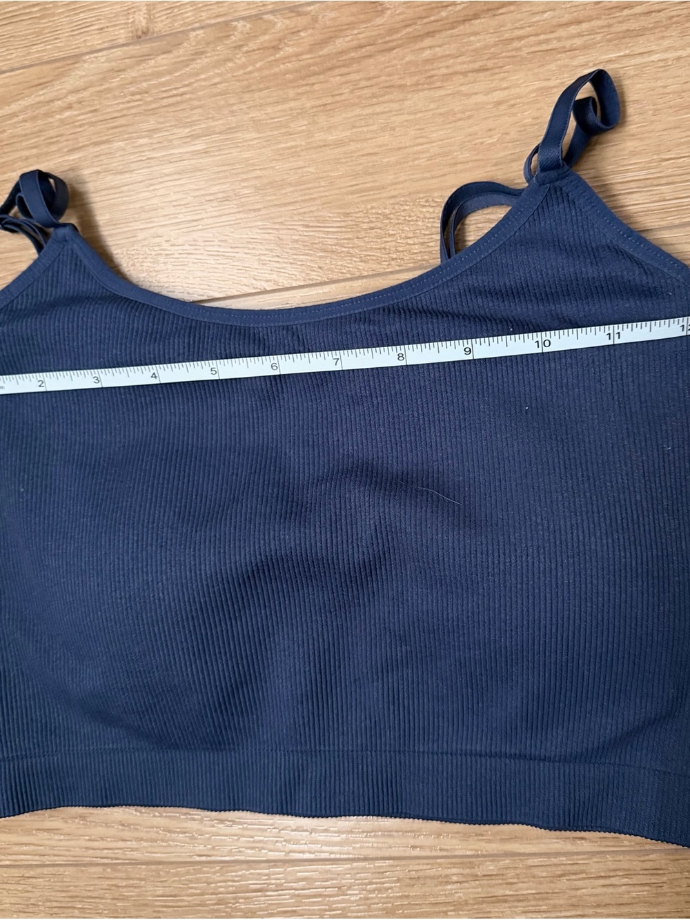 STREETWEAR SOCIETY - Ribbed Strappy Crop Tops Sports Bra (x2)- Navy & White - Picture 3 of 5